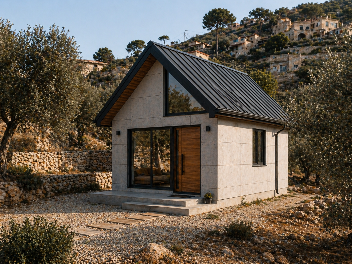 Contemporary rooftop architectural extension